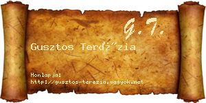 Gusztos Terézia névjegykártya