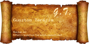Gusztos Terézia névjegykártya