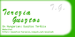 terezia gusztos business card